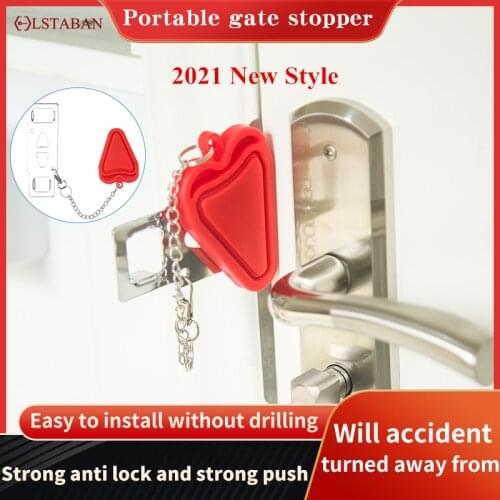 2021 New Style Portable Hotel Door Lock Travel Lock Childproof Door Lock Anti-theft Lock for Security Home Safety Lock Hardware