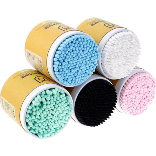 200PCS Disposable Double Head Bamboo Cotton Swab Sticks Makeup Buds Tip For Medical Nose Ears Cleaning Stick Health Care Tool