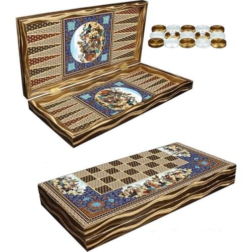 Persian Khatam Backgammon Set Trendy Wooden Backgammon Set Checkers Family Board Games Backgammon Sets The Best Quality