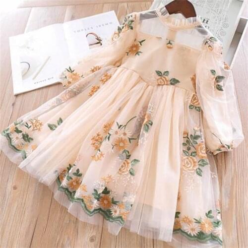 Girls Dress 2021 New Spring Girls Clothes Floral Princess Dress Children Summer Clothes Baby Girls Dress Party Birthday Vestidos