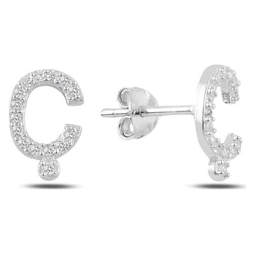 Silver 925 Set-O-Letter Earrings