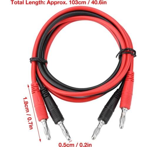 P1041 2Pcs/Lot 4mm To Multimeter Testing Cables Durable Wire Conductive Metal