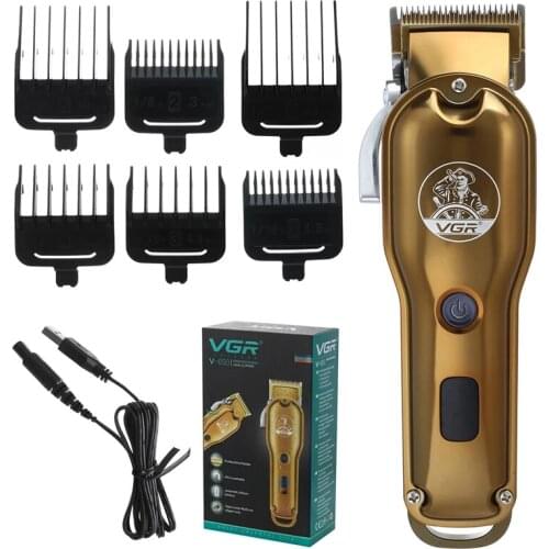 VGR T9 Rechargeable All-Metal Barber Hair Clipper Professional Electric Hair Trimmer Men Cordless Hair Cutter Machine Hair