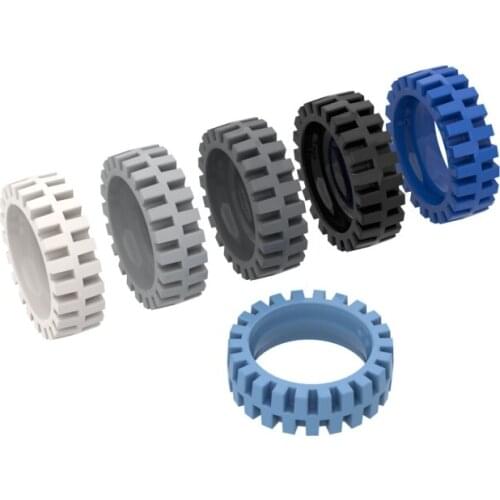 10PCS Replaceable 61254 24x7mm Tire Parts Building Blocks High-Tech Assemble Replace Bricks Toy For Children Gifts
