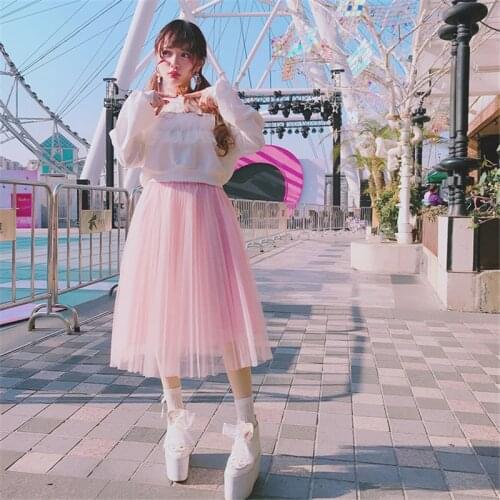 KEQI Bobon21 Princess sweet lolita skirt multilayer gauze skirt pleated puff perfect girls pink polka dot of Peng wome B1587