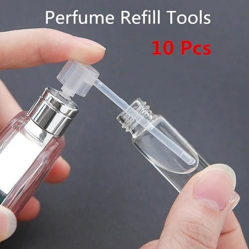 10Pcs/set Perfume Refill Tools Diffuser Funnels Cosmetic Pump Dispenser Portable New Sprayer Refill Pump Bottle Filling