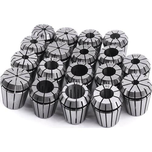 18Pcs Collet Chuck ER32 Precision Set Tool Holder Milling Chuck CNC Lathe Tool 3mm-20mm for Drilling Tapping Machine Collet