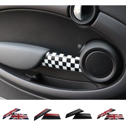 2PCS Union Jack Auto Interior Door Handle Knob Cover Trim For Mini Cooper One S JCW R55 R56 Clubman Car Styling Accessories