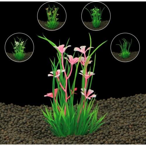 2020 New 13cm Underwater Artificial Aquatic Plant Ornaments for Aquarium Fish Tank Green Water Grass Landscape Decoration