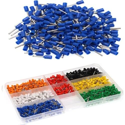 350pcs/lot Pre-insulated cold-pressed tube E-tube terminal needle pin wire nose combination set VE0508