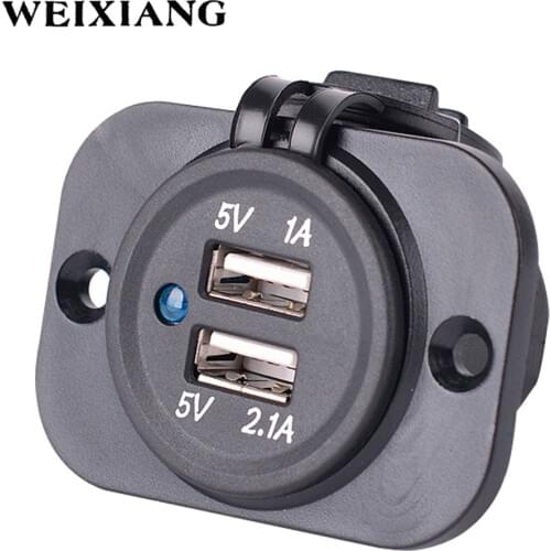 5V 3.1A Motorcycle Dual Power Port USB Charger Charging Adapter For Apple iPhone 7 Plus 6S 6 SE 5S