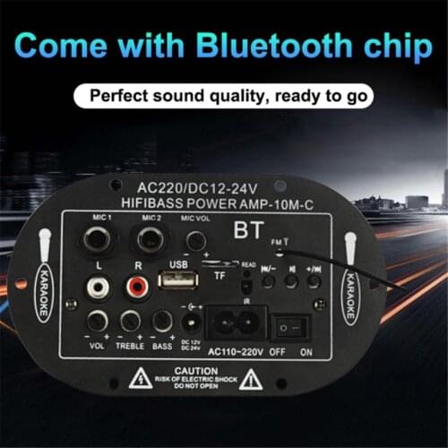 Car Digital Bluetooth Amplifier Board AC220 / DC12V-24V Three-purpose SF-2MIC Car Electronics Multimedia Player