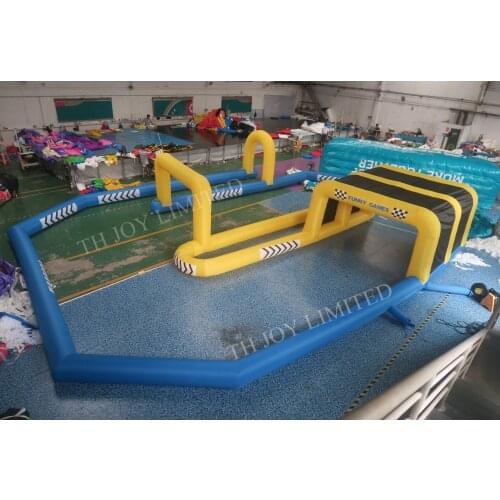 Free ship to door!15x10m inflatable car race track,inflatable air track,portable inflatable go kart track, outdoor sport game