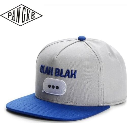 PANGKB Brand BLAH BLAH CAP basketball novelty hip-hop snapback hat for men women adult outdoor casual sun baseball cap