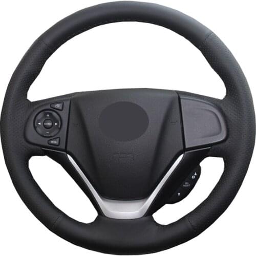 Hand Sew Car Steering Wheel Cover Wrap Suede Carbon Fiber Leather For Honda CR-V CRV 2012 2013 2014 2015 2016 Volant Stuurhoes