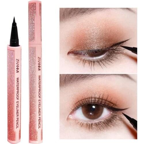 Starry Sky Black Eyeliner Gel Dry Quickly Waterproof Natural Liquid Eyeliner Pen Eyes Makeup Tools