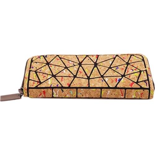 Long Womens Wallet Female Purses Coin Purse Card Holder Wallets Female vintage Money Bag Natural Cork Wallet From Portugal