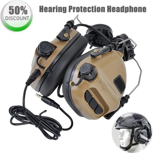 For FAST Helmets Adapter EARMOR M31H MOD3 Tactical Headset Noise Canceling Hearing Protection Headphone Softair Aviation Headset