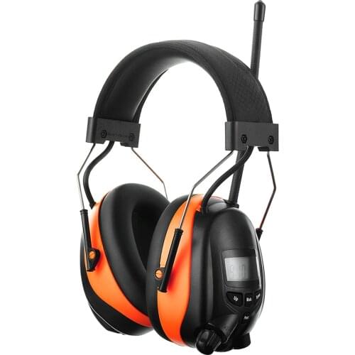 Electronic Bluetooth Earmuffs NRR 25dB Hearing Protection AM FM Radio Headphones Noise Canceling Adjustable Shooting Ear Muffs