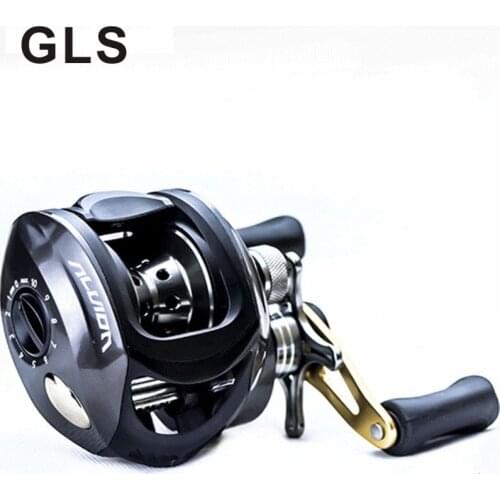 GLS brand water drop wheel left and right hand CNC screwed into metal rocker magnetic brake metal fishing reel
