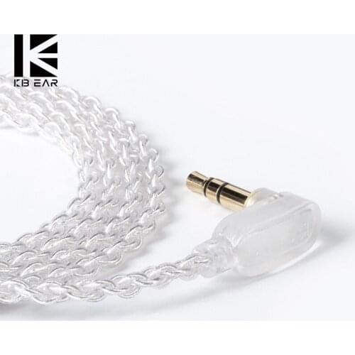 KBEAR Refreshing 4 core 4N High Purity Silver-plated Upgraded Cable MMCX/2Pin/QDC For ST10S ZSX C12 KXXS ZSN Pro ZSX BLON BL-03