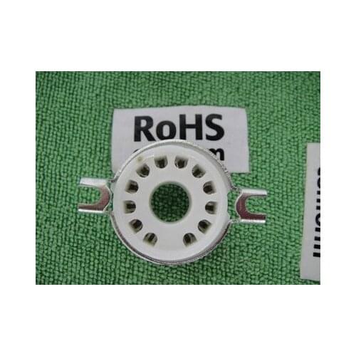 Ceramic Tube Socket Base 12-Pin PCB for 50CA10 6CA10 6HF5 6C10 6JB5 Radio 10X