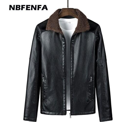 Men Jackets Leather PU Coats Fleece Male Outwear Windbreaker Outwears Outdoor Winter Biker Motorcycle Jacket Men Clothing LX131