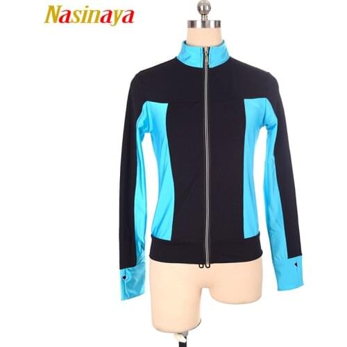 Customized Figure Skating Jacket Zippered Tops for Girl Women Training Competition Patinaje Ice Skating Warm Fleece Gymnastic 38