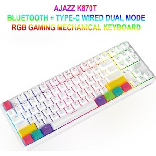 Bluetooth Type-C Dual Mode RGB Mechanical Keyboard 87 Keys for Mac/Win Laptop