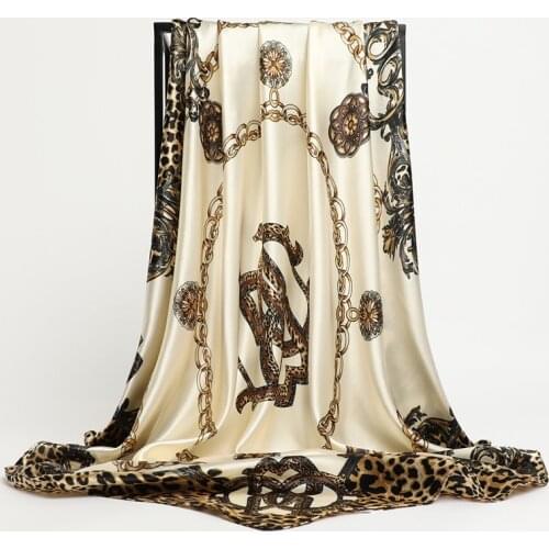 Fashion Silk Square Scarf For Women Shawl Foulard Hijab Neckerchief Satin Hair Bands Female Head Wraps Headband Bandana 2021