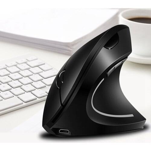 Wireless Vertical Computer Mouse Rechargeable Ergonomic Optical USB Left Hand Mause 1600 DPI Upright Game Mice For PC Laptop Mac
