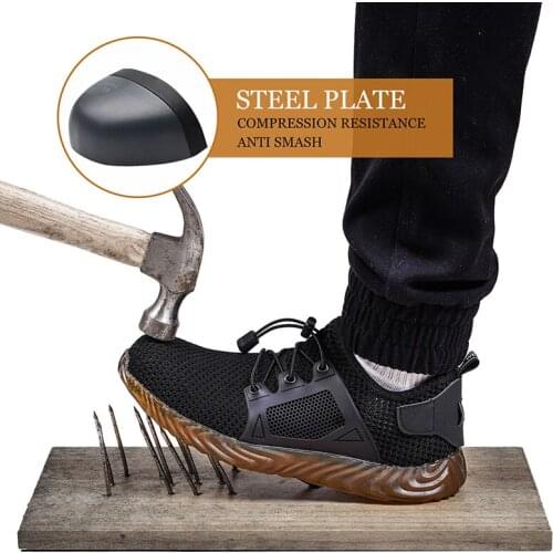 Indestructible Work Shoes Men Women Steel Toe Cap Safety Boots Puncture-Proof Lightweight Breathable Hiking Running Sneakers