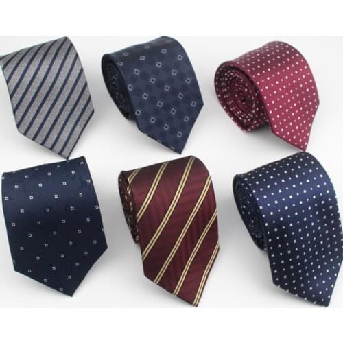 New Luxury 100% Natural Silk Neck Tie for Mens Formal Shirt Geometric Striped Dots Ties 8CM Width Wedding Party Men Gift