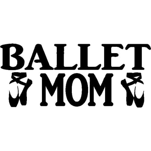 Creative Ballet Mom Funny Car Sticker PVC Personality Fashion Auto Body Window Exquisite Applique Waterproof Decoration