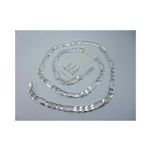 Ottoman Silver Figaro Silver Men 'S Necklace Chain Thick Model 26Gr