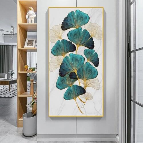 PDMDOG Diamond Mosaic Ginkgo Leaves Rhinestone Cross Stitch Full Drill Square Diamond Painting Landscape Abstract Wall Decor