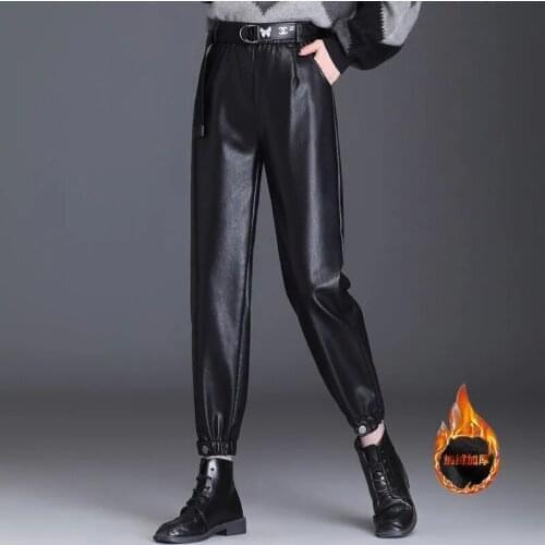 Qpipsd Women's Leather Pants