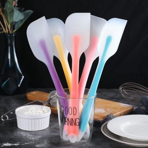 2 Size Silicone Cream Scraper Non-Stick Butter Spatula Cream Pastry Cake Mixing Batter Spatula Chocolate Spreader Baking Tools