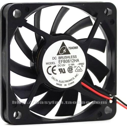 Brand new DELTA 6CM EFB0612HA 6010 12V 0.18A high air volume Ultra thin cooling fan