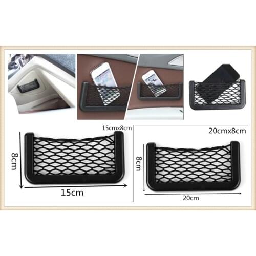 Universal black car seat side net storage pocket for Jeep Renegade Cherokee Wrangler Compass Patriot