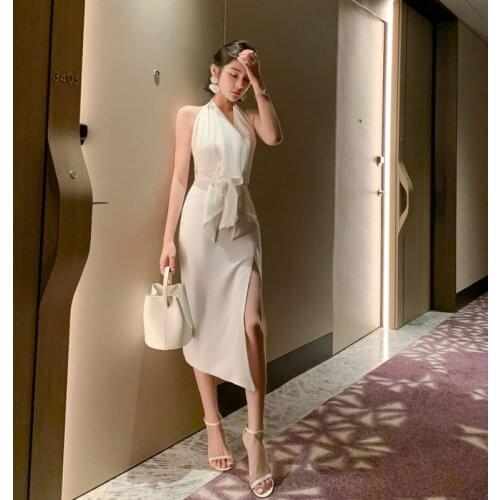 2021 Party Evening Dresses Elegant Halter Night Gown for Women Dresses