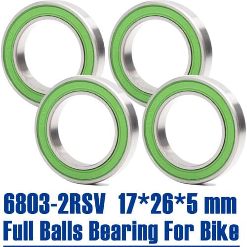 6803 VRS MAX Bearings 17*26*5mm ( 4 PCS ) Bike Pivot Chrome Steel Blue Sealed with Grease 6803LLU Cart Full Balls Bearing