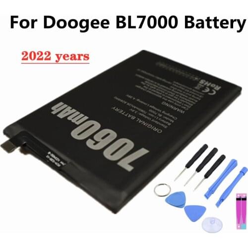 Mobile Phone Battery DOOGEE BL7000 7060mAh Long standby time High Capacit DOOGEE BL 7000 Batteries + Tools