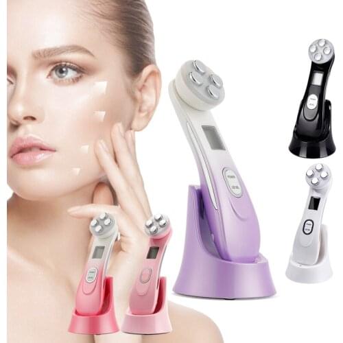 Facial Mesotherapy Electroporation RF Radio Frequency LED Photon Face Lifting Tighten Wrinkle Removal Skin Care Face Massager