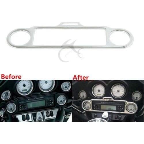 Chrome Stereo Accent Trim Ring Cover Fit For Harley Ultra Classic Touring Electra Street Glide Trike 96-13