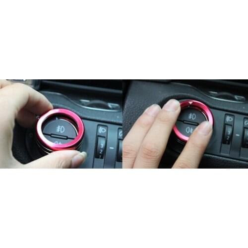 Angelguoguo Car headlamp switch knob decorative ring For new-Regal/LaCrosse Cruze Malibu EXCELLE Envision Encore Verano
