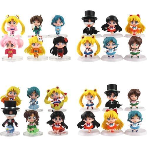 Kawaii Q Ver. Anime Mini PVC Action Figures PVC Collection Model Toys Brinquedos