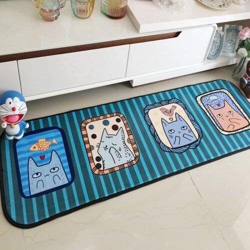 Korean Cat Mat Kitchen Non-slip MATS Prevents Oil Bed Bedroom Door Rug Strip Bibulous Suede Carpet