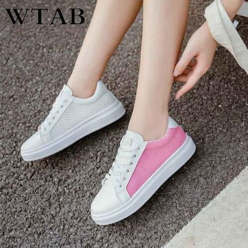 WTAB student summer sneakers women 2019 casual anti-skid ladies canvas shoes basket femme lace up white sneakers female shoes