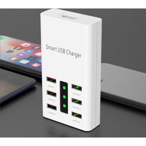 Multifunctional 6USB Ports Quick Charger Fast Charging Mobile Phone Charger Adapter Travel USB Charger Power Adapter US/EU Plug